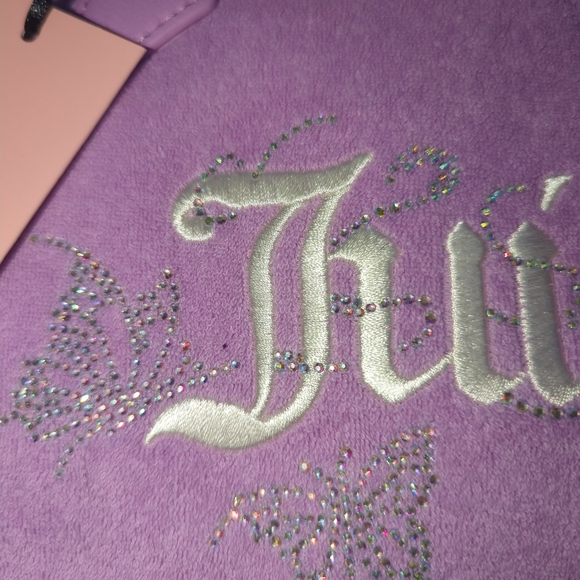 Juicy Couture Purple Speedy Butterfly Bling Rare Y2K W/ Coin Holder Cute NWT - Picture 2 of 7